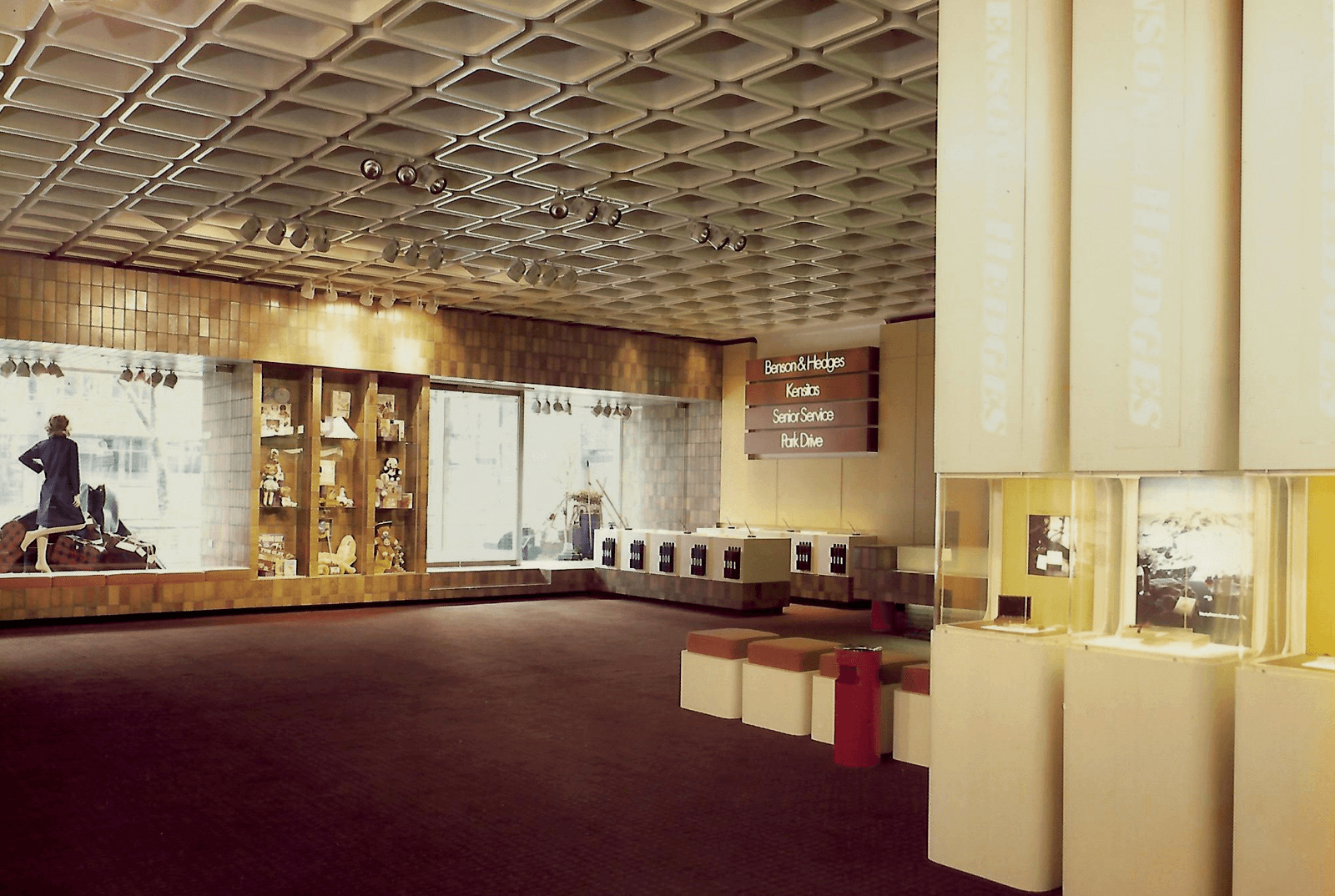 Interior showroom of the Gallaher London shop